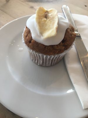 Vegan banana muffin at The Beach House in Edinburgh