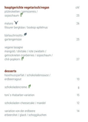 vegan/vegetarian section at Hotel Schweizerhof Lenzerheide in Lenzerheide