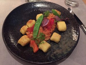 Gnocchi mit Selleriebolognese at Hotel Schweizerhof Lenzerheide in Lenzerheide