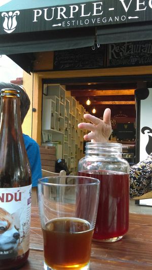 Comer con libertad hehe at Purple-Veg in Mexico City