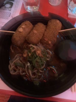 Ramen vegano con tofu. Una delicia   at KOI Beer & Dumplings in Buenos Aires