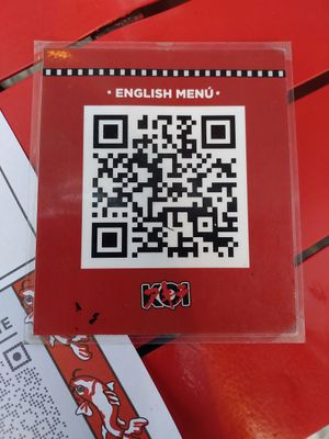 Menu in English (no prices) at KOI Beer & Dumplings in Buenos Aires