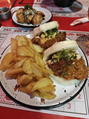 Girgo Kimchi -buns, really yummy! at KOI Beer & Dumplings in Buenos Aires