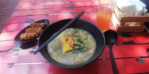 Miso Ramen vegan at KOI Beer & Dumplings in Buenos Aires