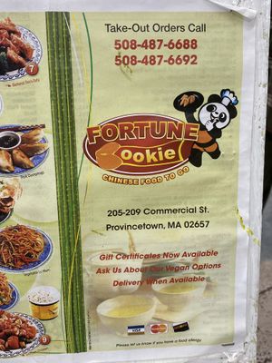 Numbers  at Fortune Cookie in Provincetown