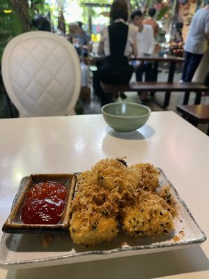 Fried tofu   at Metta Vegetarian in Ho Chi Minh City