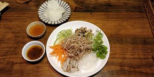 Taro salad at Metta Vegetarian in Ho Chi Minh City