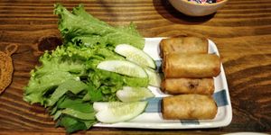 Spring rolls at Metta Vegetarian in Ho Chi Minh City