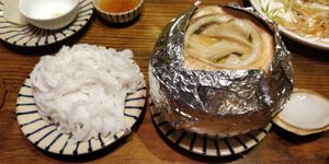 Mushroom soup in a coconut! With noods. at Metta Vegetarian in Ho Chi Minh City