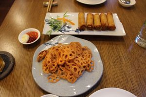 Fried lotus at Metta Vegetarian in Ho Chi Minh City