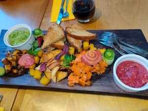 vegan appetizer at Trickster Tihane in Tartu