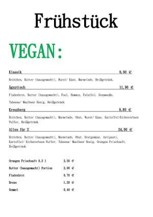 Veganes Frühstück at Berlin 61 in Augsburg