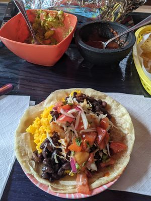 Bean and rice taco at Birdrock Taco Shack in Bradenton