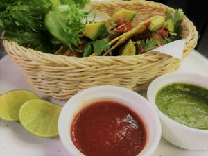 Roasted Cauliflower & Chick Pea Tacos at Cafe 8.98 in Ao Nang