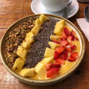 Mango Smoothie Bowl.  I thought this was better than the Açaí Bowl which i tried another day.  at Cafe 8.98 in Ao Nang