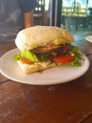 Hummus and pesto sandwich at Cafe 8.98 in Ao Nang
