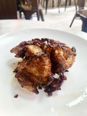 Onion bhaji  at Little Aladdin in Manchester