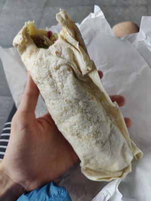 Burrito for £6, absolutely filled after at Little Aladdin in Manchester