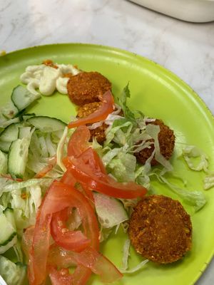Small falafel salad  at Little Aladdin in Manchester
