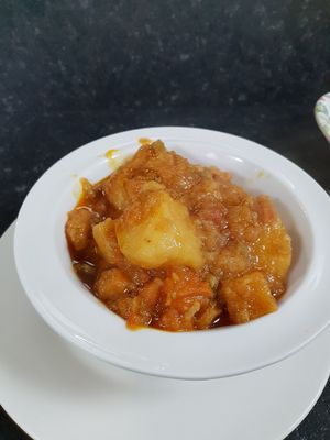 Bombay potatoes at Little Aladdin in Manchester