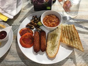 Full English breakfast  at Vegan Point in Ibiza