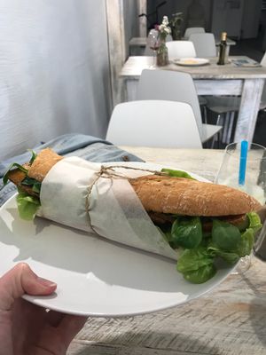 Epic sandwich at Vegan Point in Ibiza