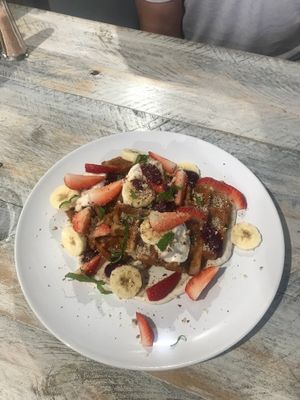 Tasty waffles  at Vegan Point in Ibiza