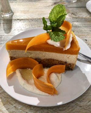 Carrot cake  at Vegan Point in Ibiza