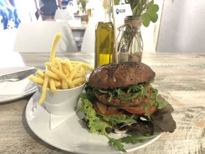 Luxury Burger!! Wow!!!! at Vegan Point in Ibiza