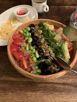 vegan tofu salad at Cafe La Boheme - Ginza in Tokyo