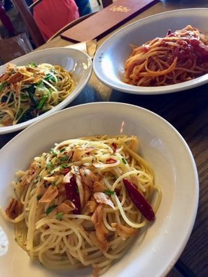 Vegan pasta at Cafe La Boheme - Shinjuku-Gyoen in Tokyo