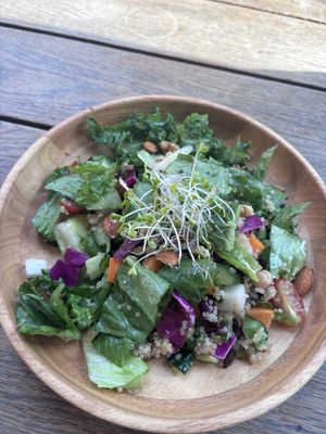 labeled vegan salad   at Cafe La Boheme - Shinjuku-Gyoen in Tokyo