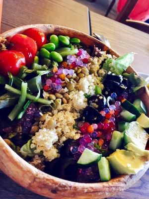 SVegan tofu salad at Cafe La Boheme - Omotesando in Tokyo