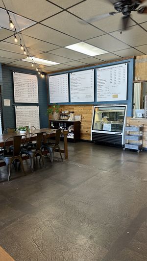 Vegan cheesecake in the case!!  at City Beach Organics in Sandpoint