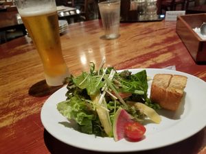lunch set salad and bread at Cafe La Boheme - Motomachi-Chukagai in Yokohama