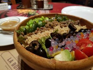 12-vegetable tofu salad with seaweed balls at Cafe La Boheme - Motomachi-Chukagai in Yokohama