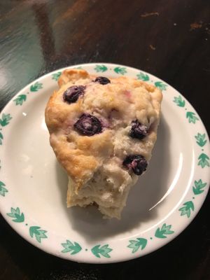 Lemon Blueberry Scone- missing a bite :) at Fair Grounds Coffeehouse in Iowa City