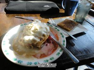 Amazing strawberry waffle at Fair Grounds Coffeehouse in Iowa City