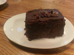 A traditional cake... chocolate flavour.  at Toormoor Kohvik/Galerii in Tallinn