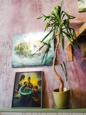 Paintings at Toormoor Kohvik/Galerii in Tallinn