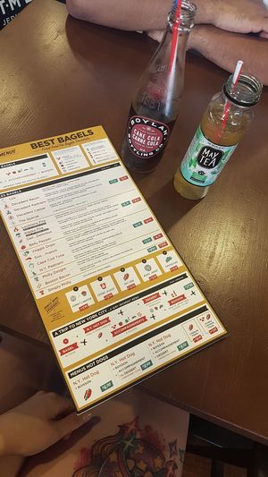 Lots of vegan drinks to pick from at Best Bagels Gambetta in Lyon