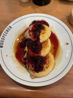 Vegan French toast with berry compote and maple syrup 😋  at Peck 47 in Brussels
