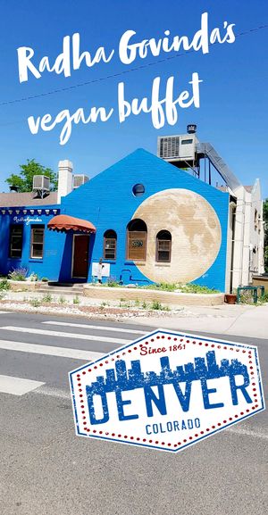 Outside art at Radha Govinda's Buffet in Denver