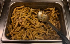 Pesto penne at Radha Govinda's Buffet in Denver