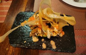 Filled avocado. at Andino Gastrobar in Malaga