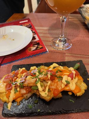 Vegan plantain starter-really recommend this dish!  at Andino Gastrobar in Malaga