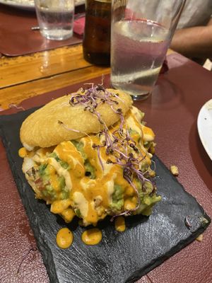 Vegan arepa  at Andino Gastrobar in Malaga