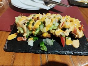 Patacones; so good! at Andino Gastrobar in Malaga