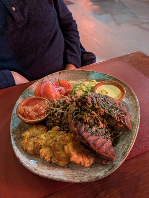 Plato centroamericano (vegano) at Andino Gastrobar in Malaga