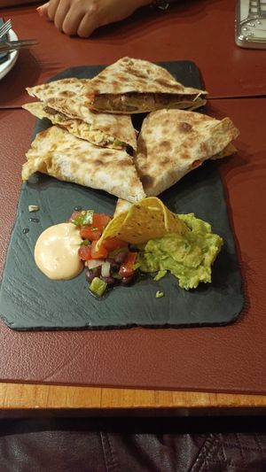 Vegan quessadila at Andino Gastrobar in Malaga